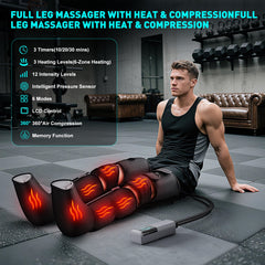 Pryfey leg massager six-zone heating targets calves and feet.