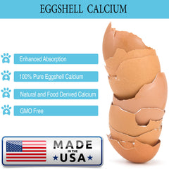 Prymal Pets eggshell calcium powder added to pet bowls for easy daily nutrition.