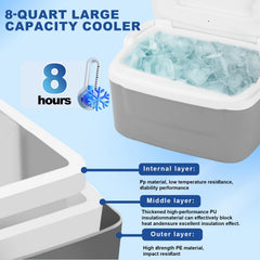 Pryqutia Ice Machine System leak-proof design preserves cold without spills.