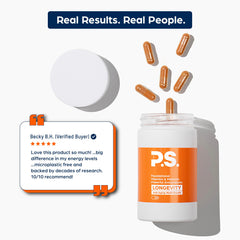 PS Longevity on store display attracts shoppers seeking longevity support
