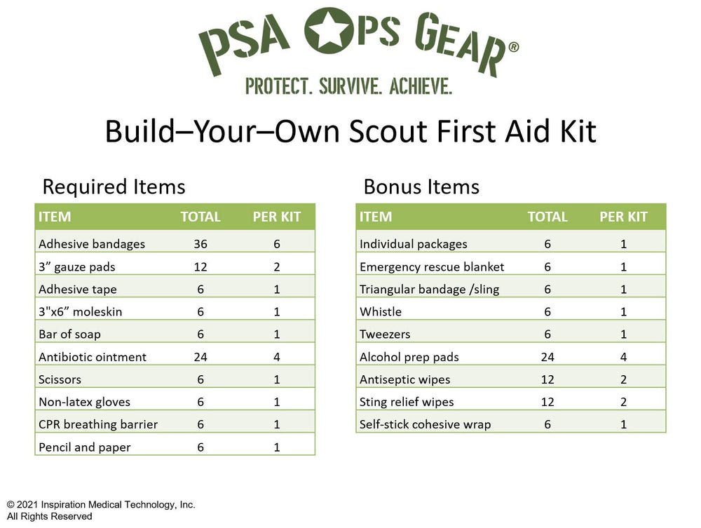 PSA Ops Gear BSA-compliance kit for troop activities.