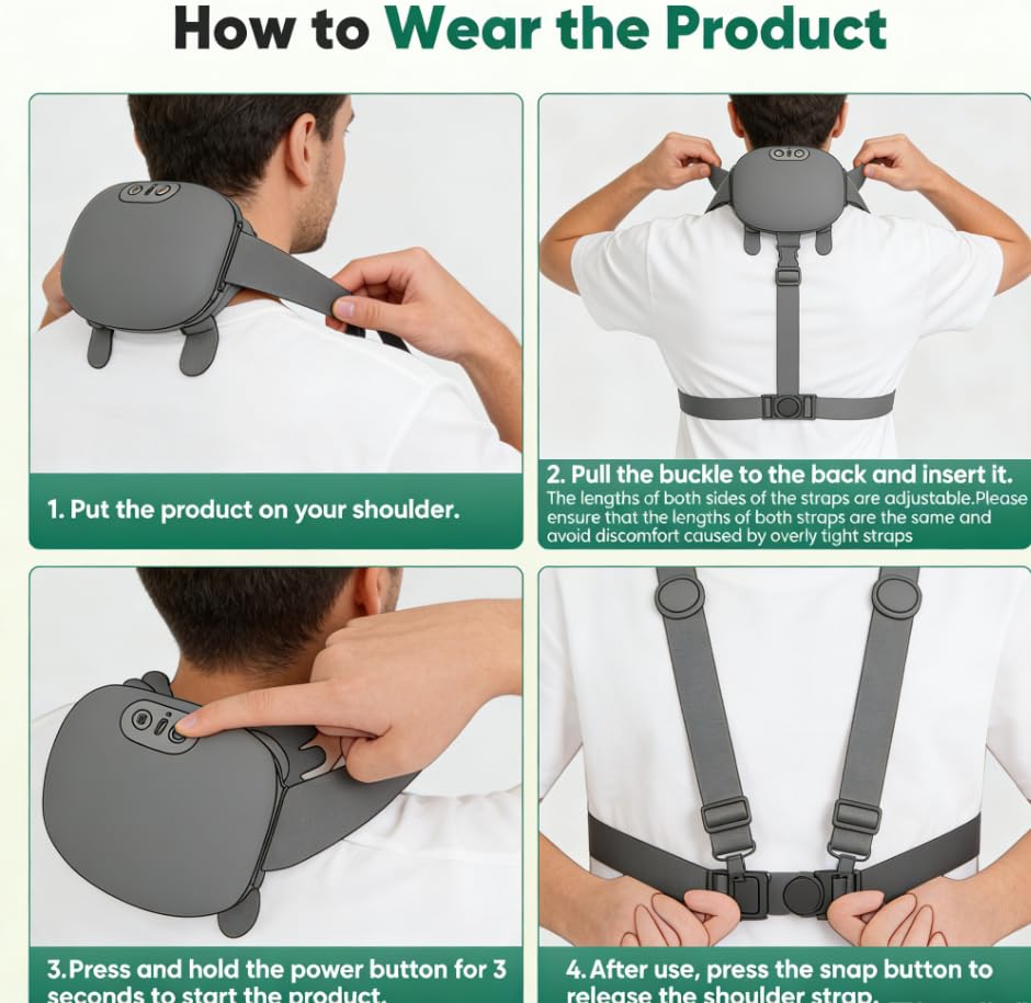 psycat 4D neck massager with wireless operation for on-the-go use