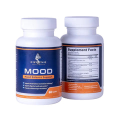 Psyche Supplements Mood Balance bottle pour promotes a calm, steady mood through a daily ritual.