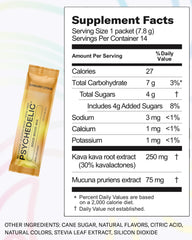 Psychedelic Water mucuna pruriens infusion visual highlighting mood-support potential.