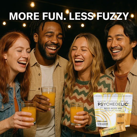 Psychedelic Water Sunburst Citrus kava stick for quick mix and mood support.