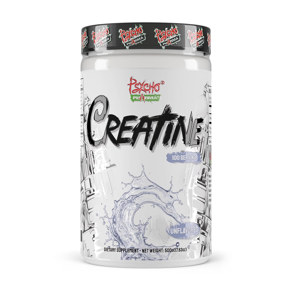 Psycho Pharma Creatine 5g serving for enhanced workouts and performance