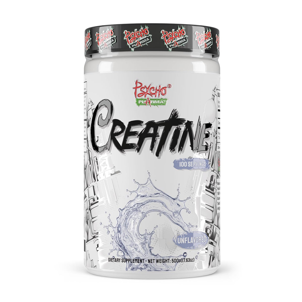 Psycho Pharma Creatine 5g serving for enhanced workouts and performance