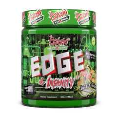 Psycho Pharma Edge of Insanity bottle ready for an energizing preworkout session.