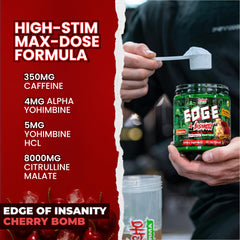Psycho Pharma Edge of Insanity powder dissolves smoothly in water during training