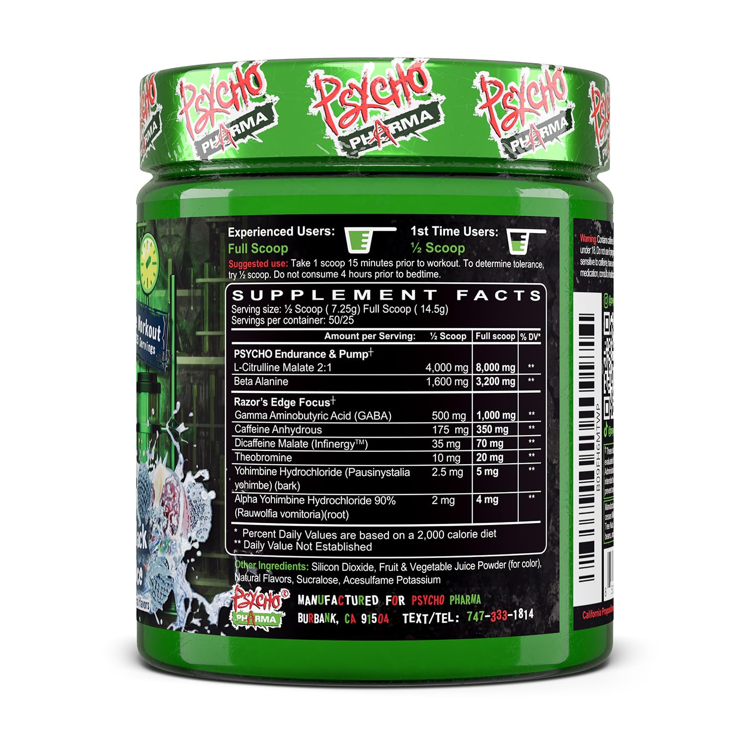 Psycho Pharma Edge of Insanity mixer action shows quick blend for smooth flavors.
