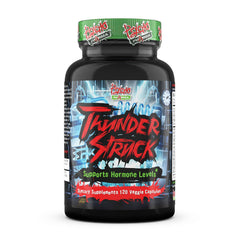 Psycho Pharma Thunderstruck bottle closeup showing branding and capsules for lean muscle use