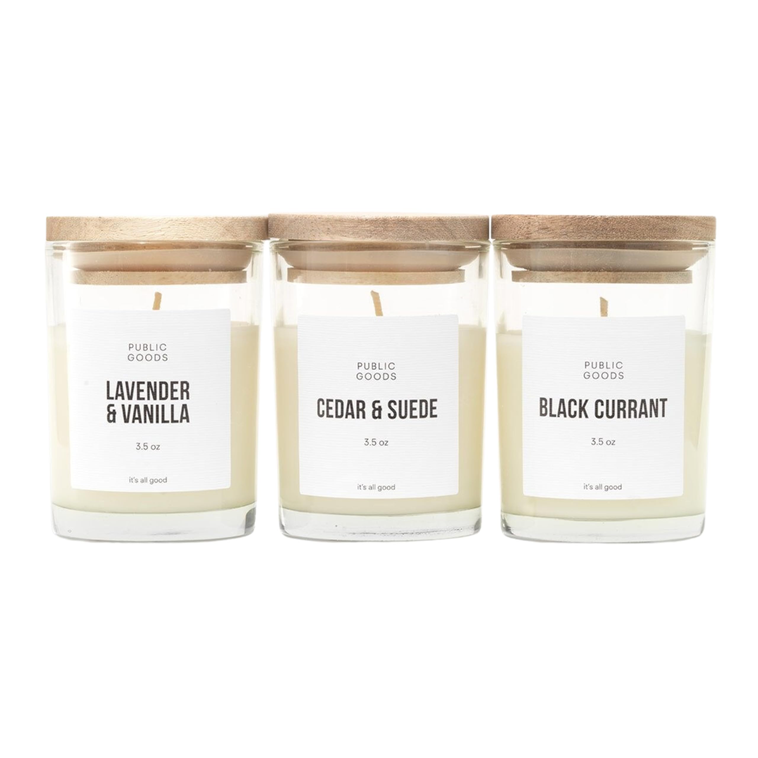 Public Goods Black Currant candle jar for bold berry and floral ambiance.