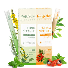 PUFFIAIR Focus Energy Duo Diffuser Pens shown together for balanced daily moments.