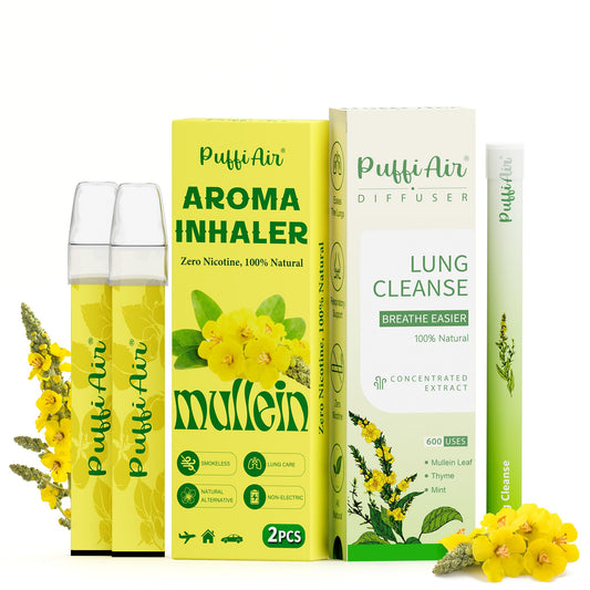 PUFFIAIR diffuser pen for portable, aromatic breath support.