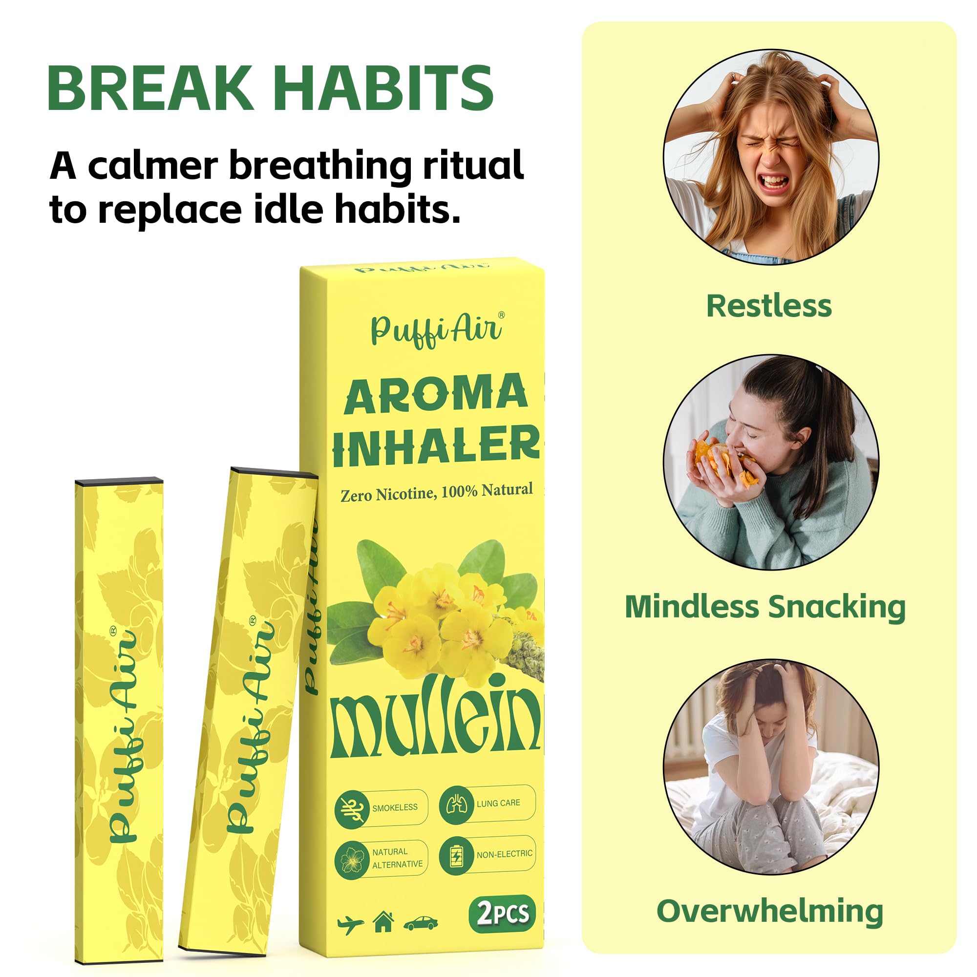PUFFIAIR mullein inhaler enhances breathing comfort in daily activities.