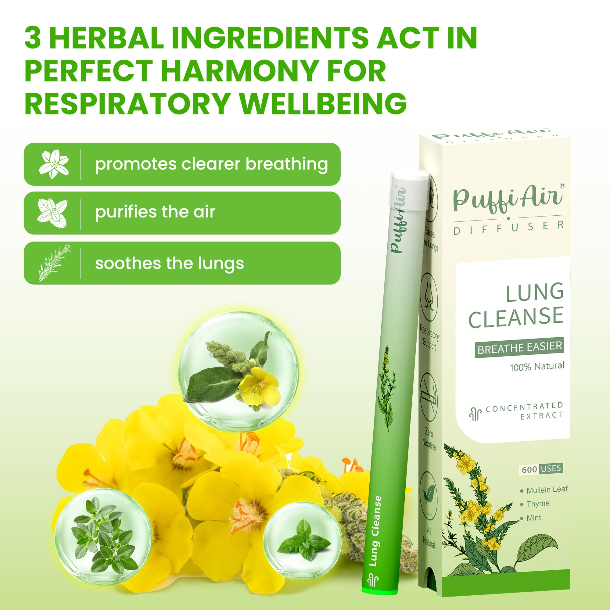 Puffiair smokeless device using airflow only; no vapor.