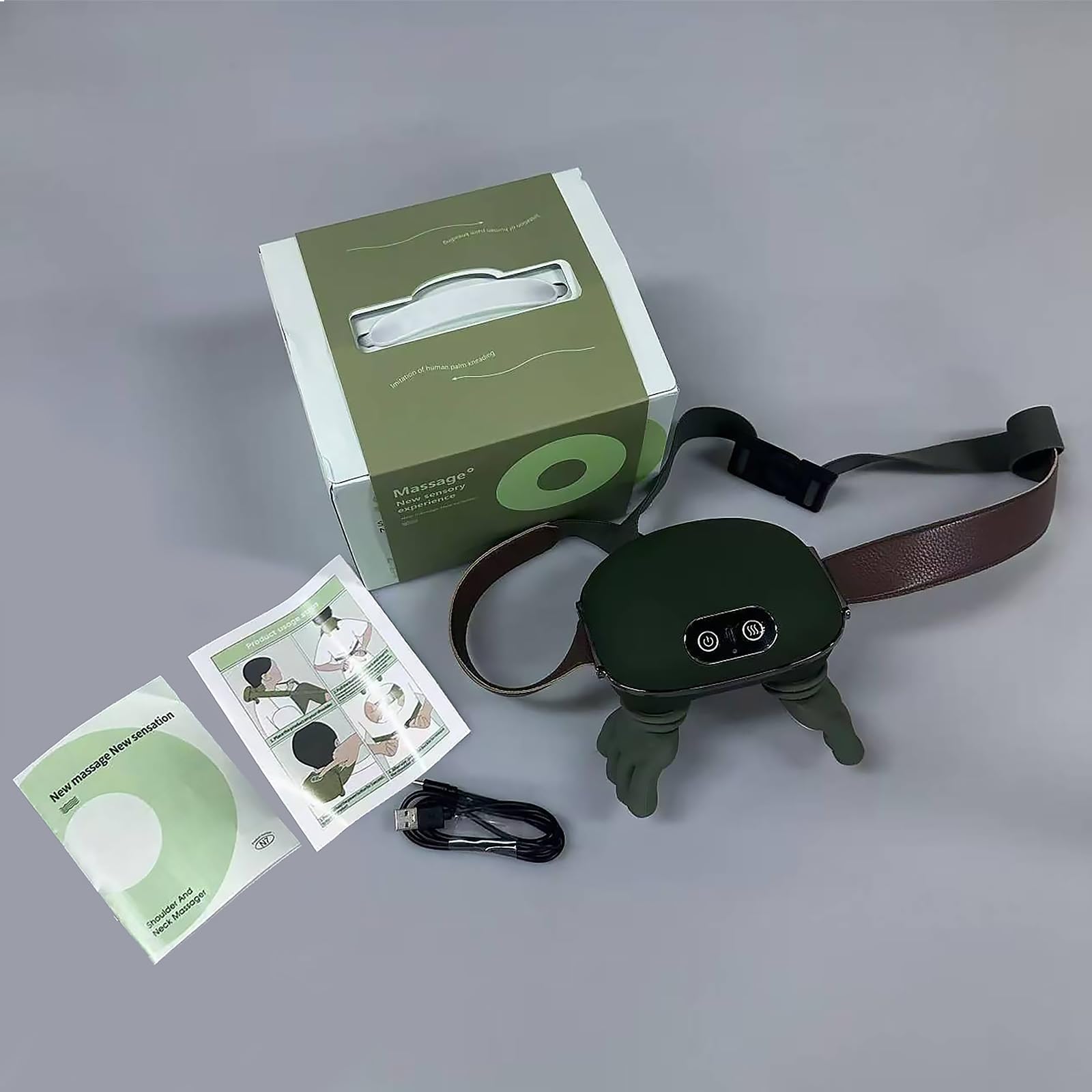Puisa neck massager cordless design for home or travel use.