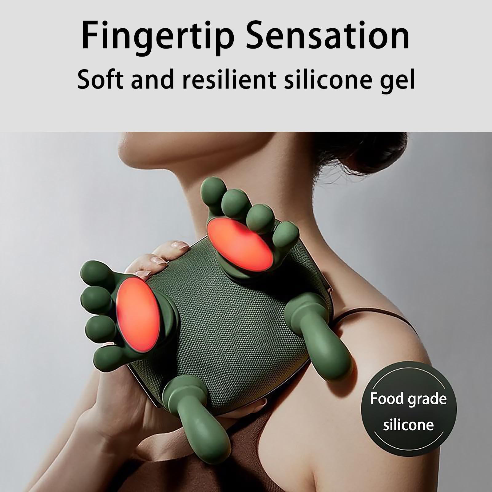 Puisa neck massager heat and knead combination for immersive relaxation.