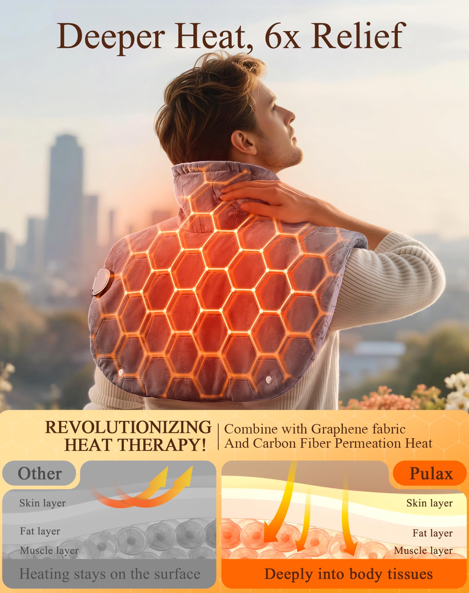 Pulax fast-heating 30s technology heats quickly for timely comfort