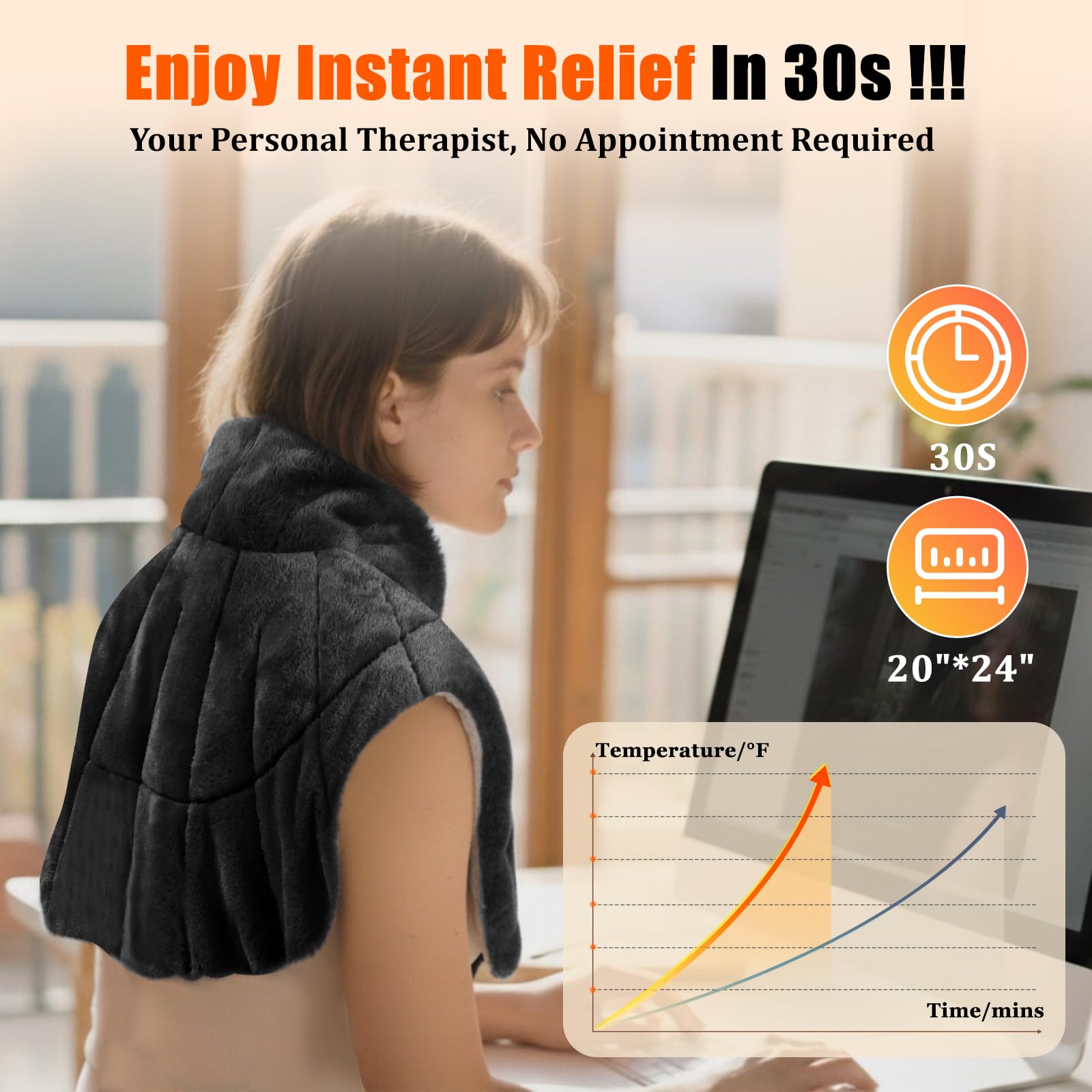 Pulax heating pad control panel with multiple settings