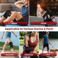 Pulshock knee brace extension straps enable a customizable fit.