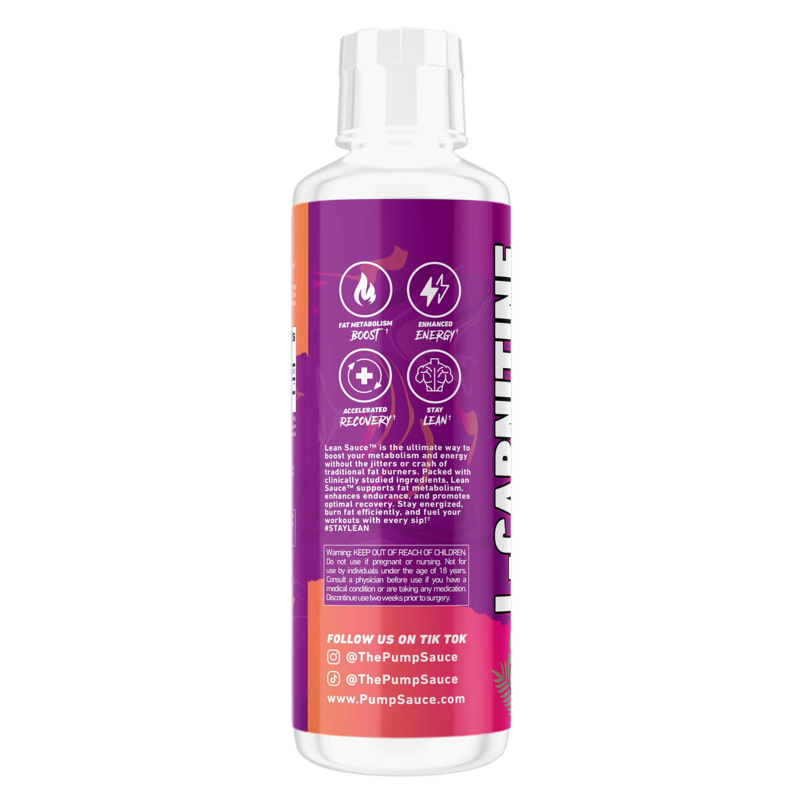 Pouring Pump Sauce Lean L-Carnitine into a glass for easy use.