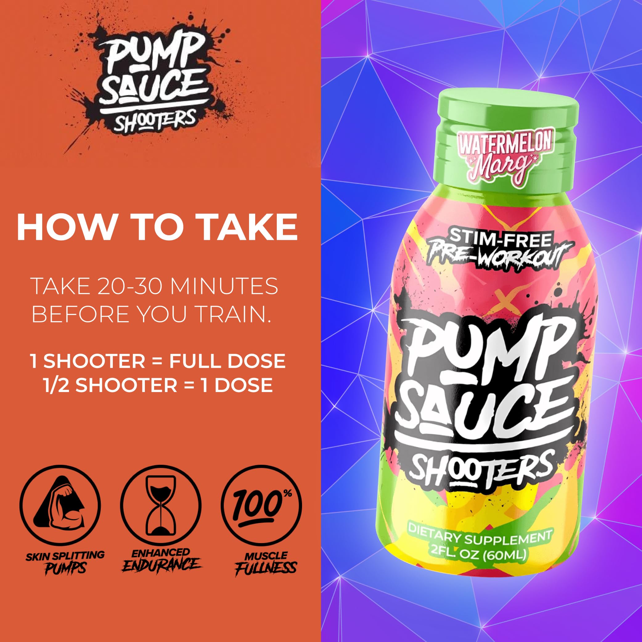 Pump Sauce Shooters full spectrum liquid label