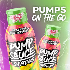 Pump Sauce Shooters travel packaging for workouts