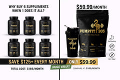 PUMPFIT305 BCAAs 4g aid muscle repair after exercise