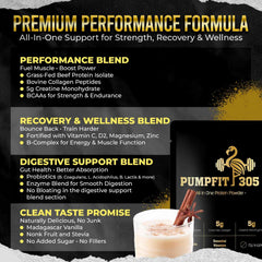 PUMPFIT305 No sugar, low-sodium formula for daily protein intake