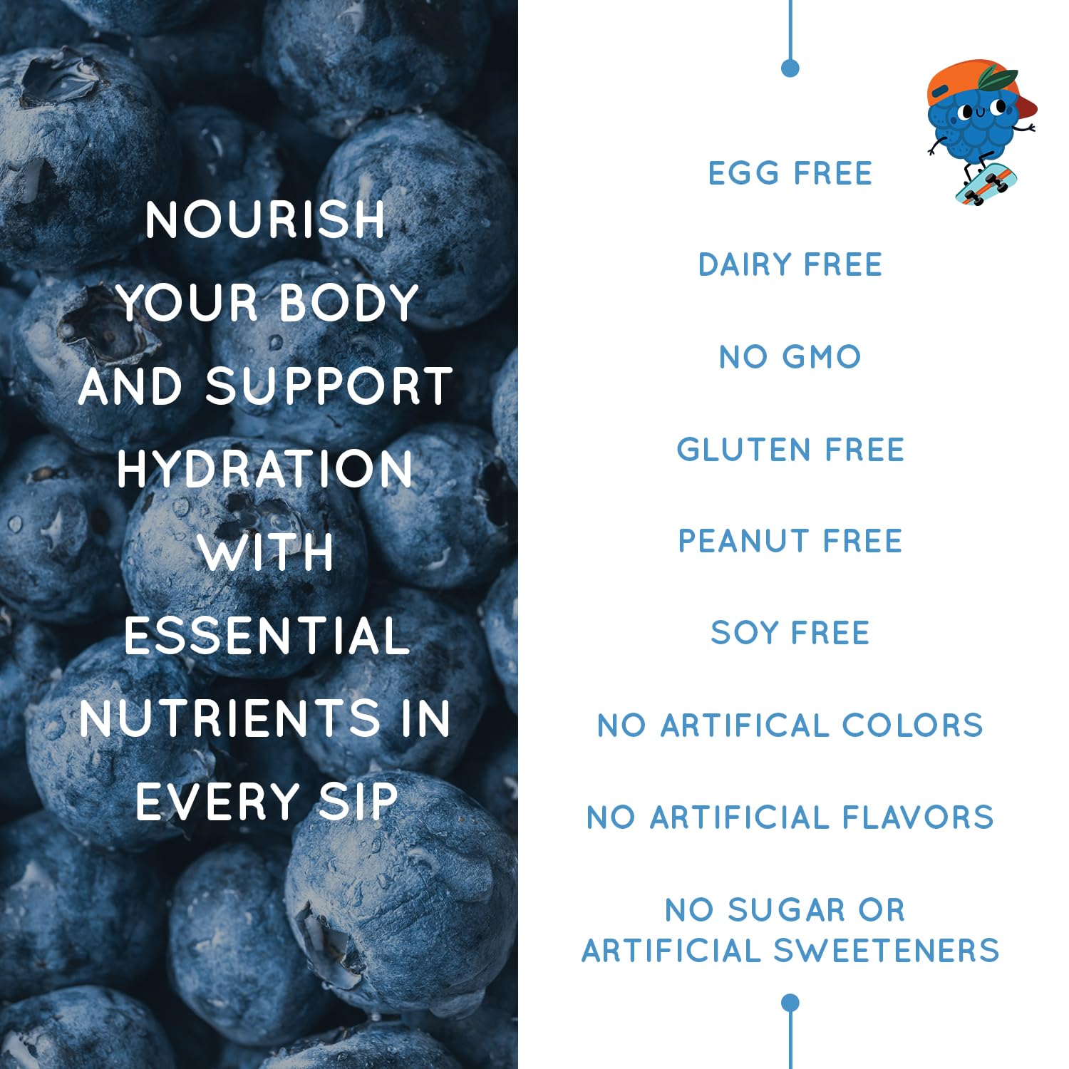 Punchy Kids Organic natural flavors Blue Raspberry stick taste