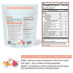 Zero sugar label on Punchy Kids Hydration+ packaging