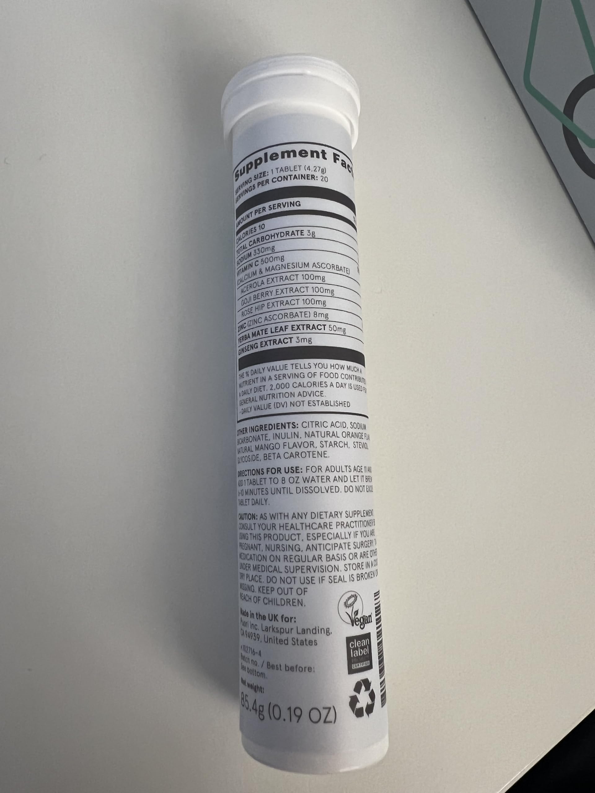 Puori C3 clean-label formula with transparent batch testing for quality.