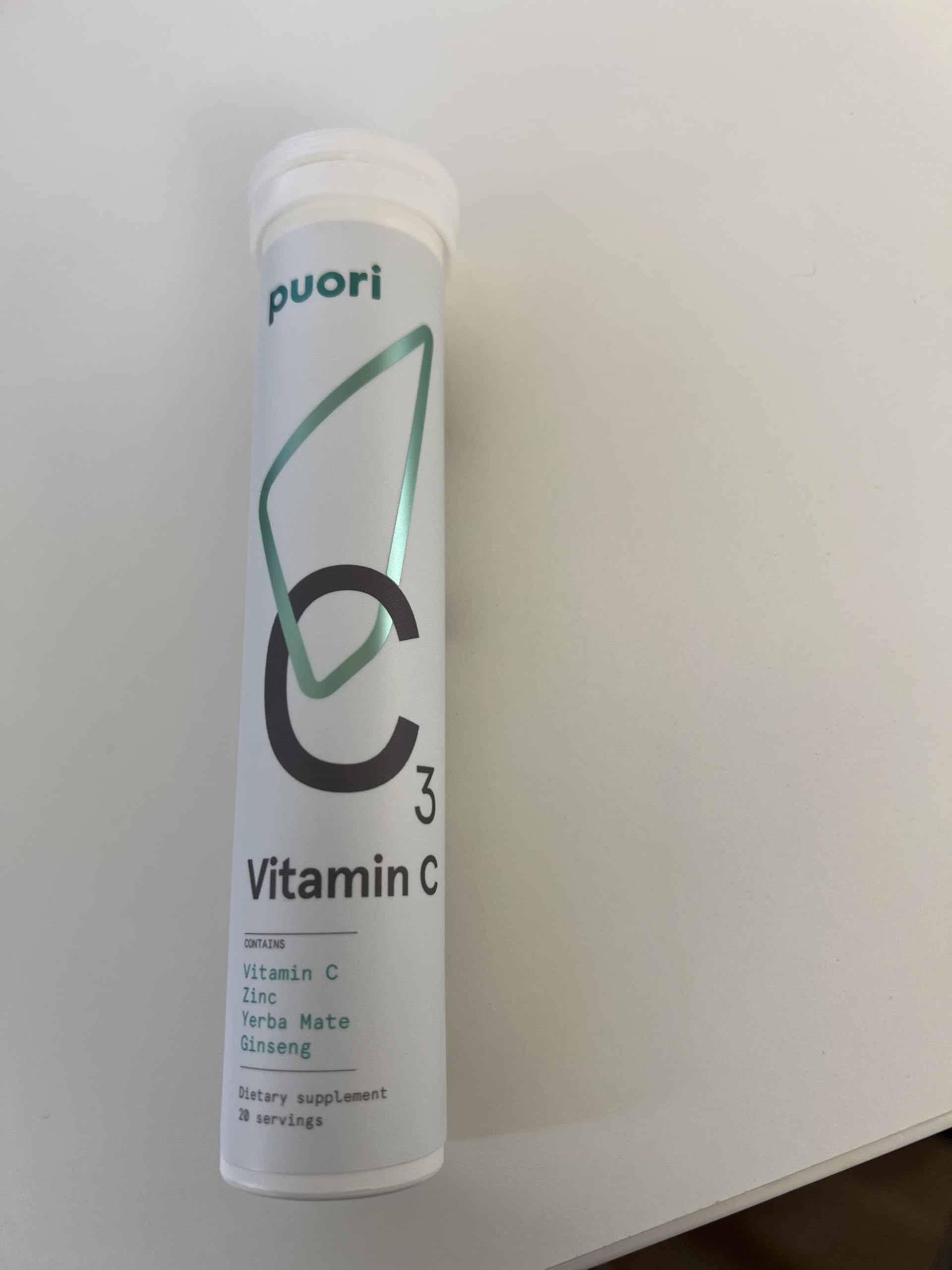 Puori C3 zinc yerba mate and ginseng support focus and energy.