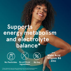 Puori Magnesium Complex ingredients panel highlights minerals and malic acid for balance.