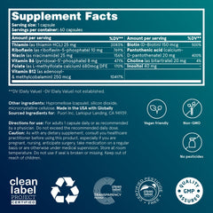 Puori Pure Energy B-Complex front label highlighting methylated vitamins.