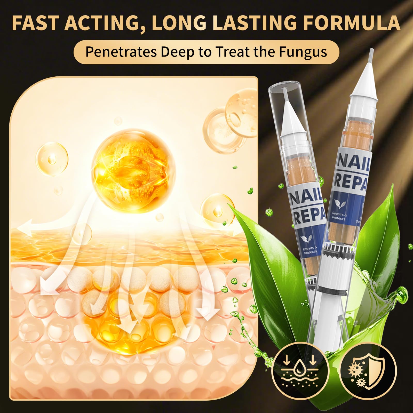 PUPCA night-time patches placed on a toe to improve appearance during sleep.