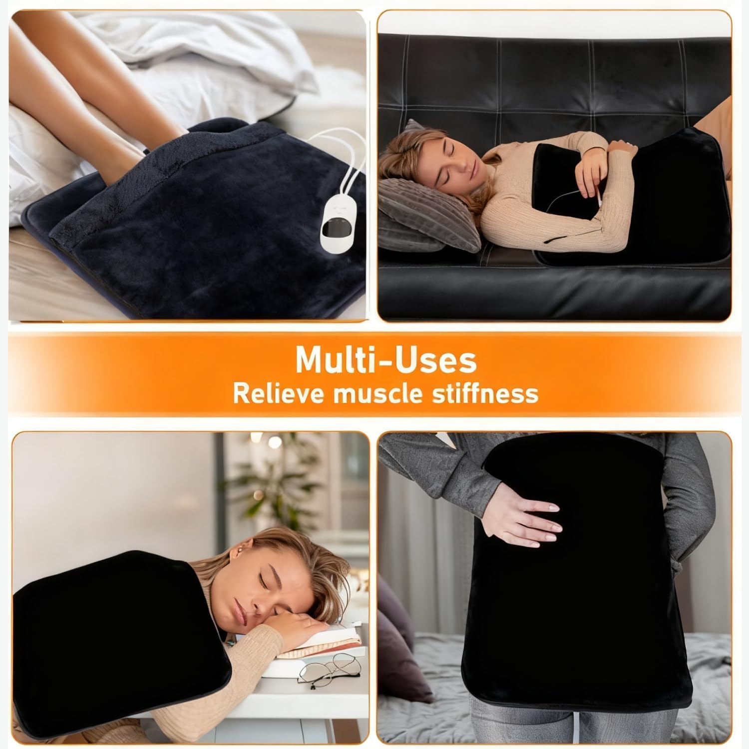 Pupdumm electric foot warmer mat non slip bottom keeps it securely in place