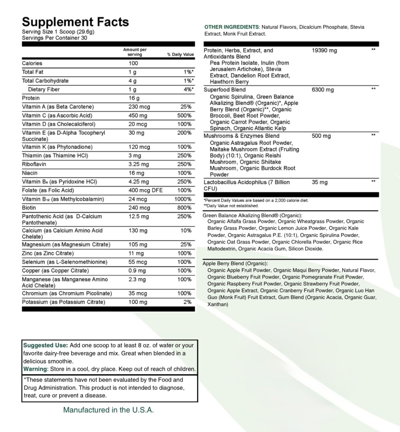 Spoonful of Pur Tesai Ultra Blend showing daily probiotic support