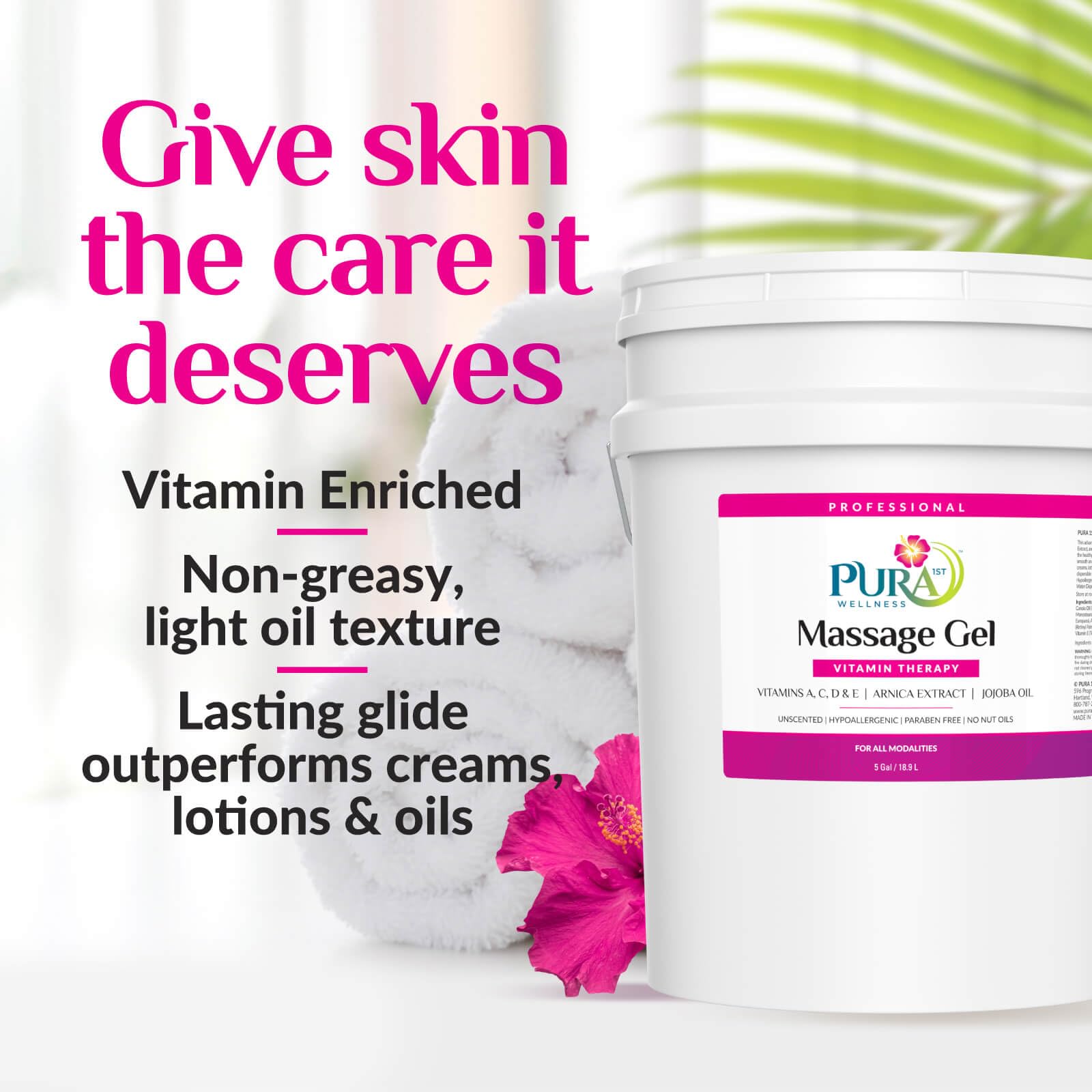 PURA 1st gel with Arnica and Jojoba hydrates during therapy