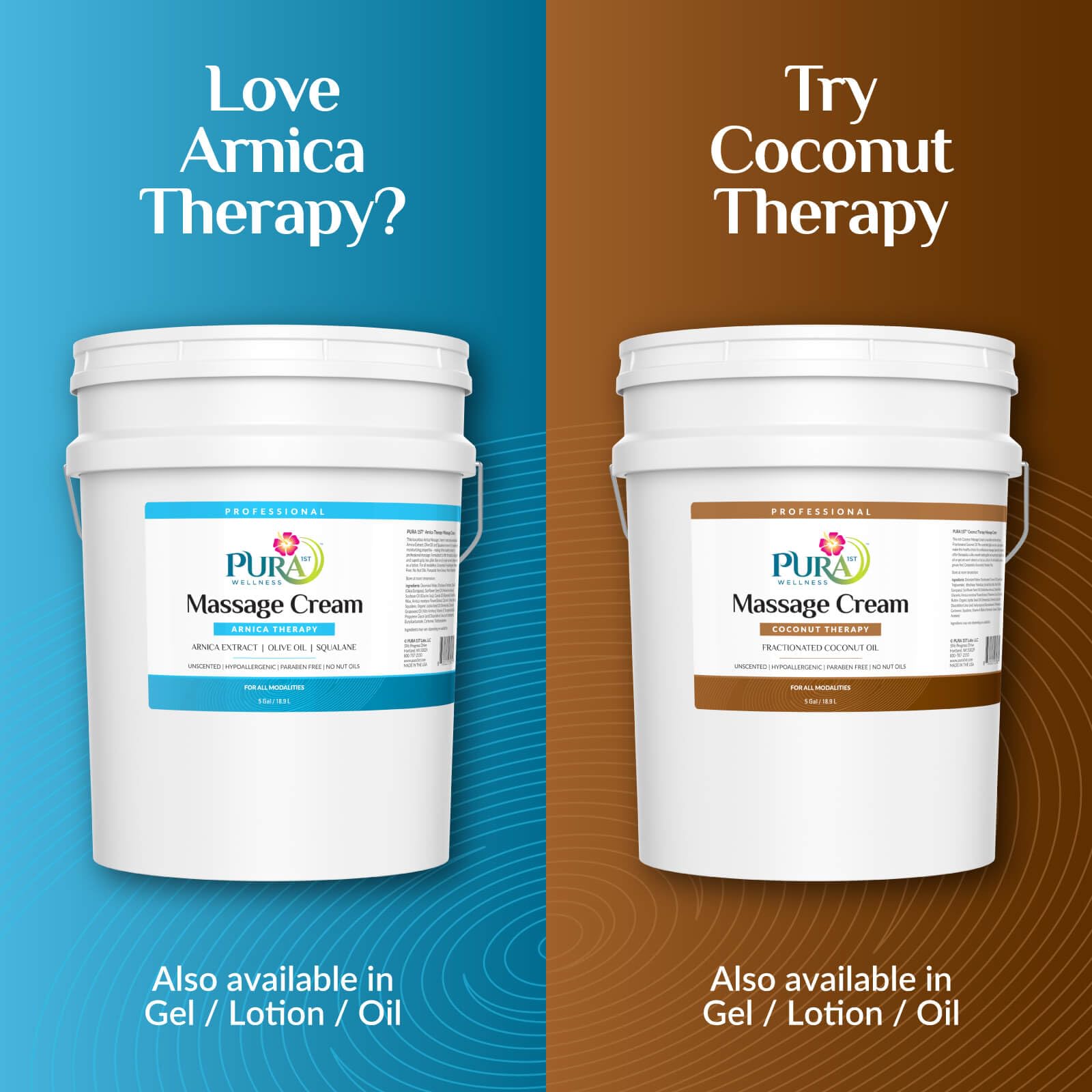 PURA 1st Arnica Therapy Cream applied during a therapist session.