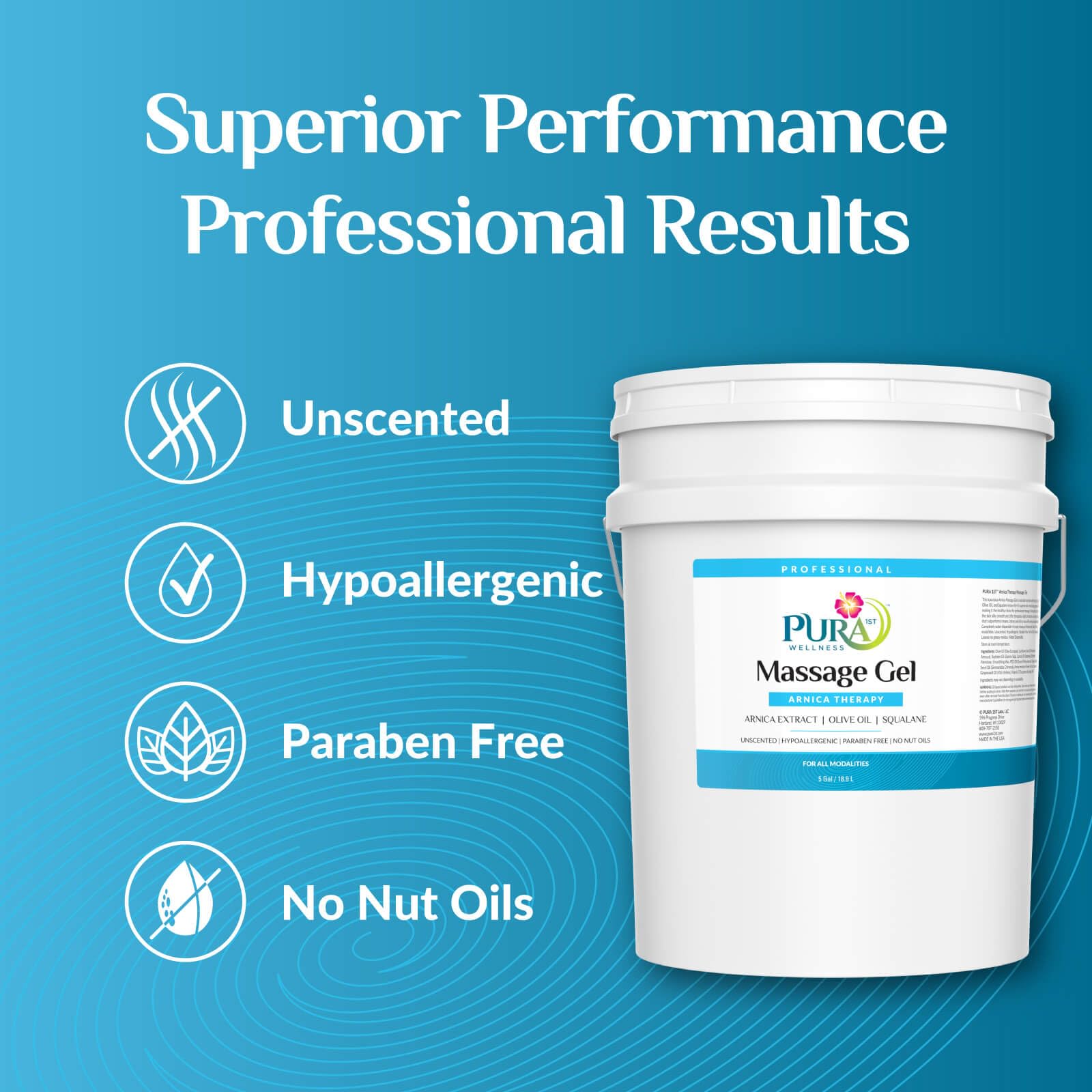 PURA 1st Arnica Therapy label highlights hypoallergenic formula for sensitive skin.