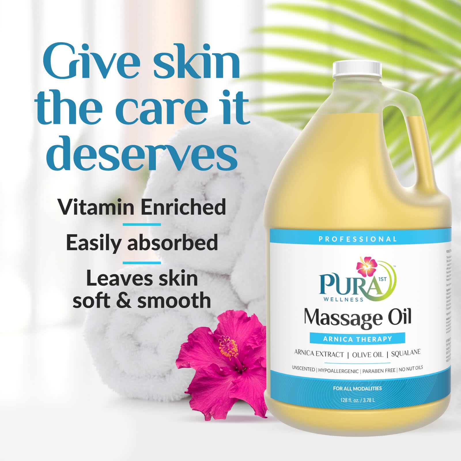 PURA 1st Arnica Therapy bottle pouring for easy cleanup