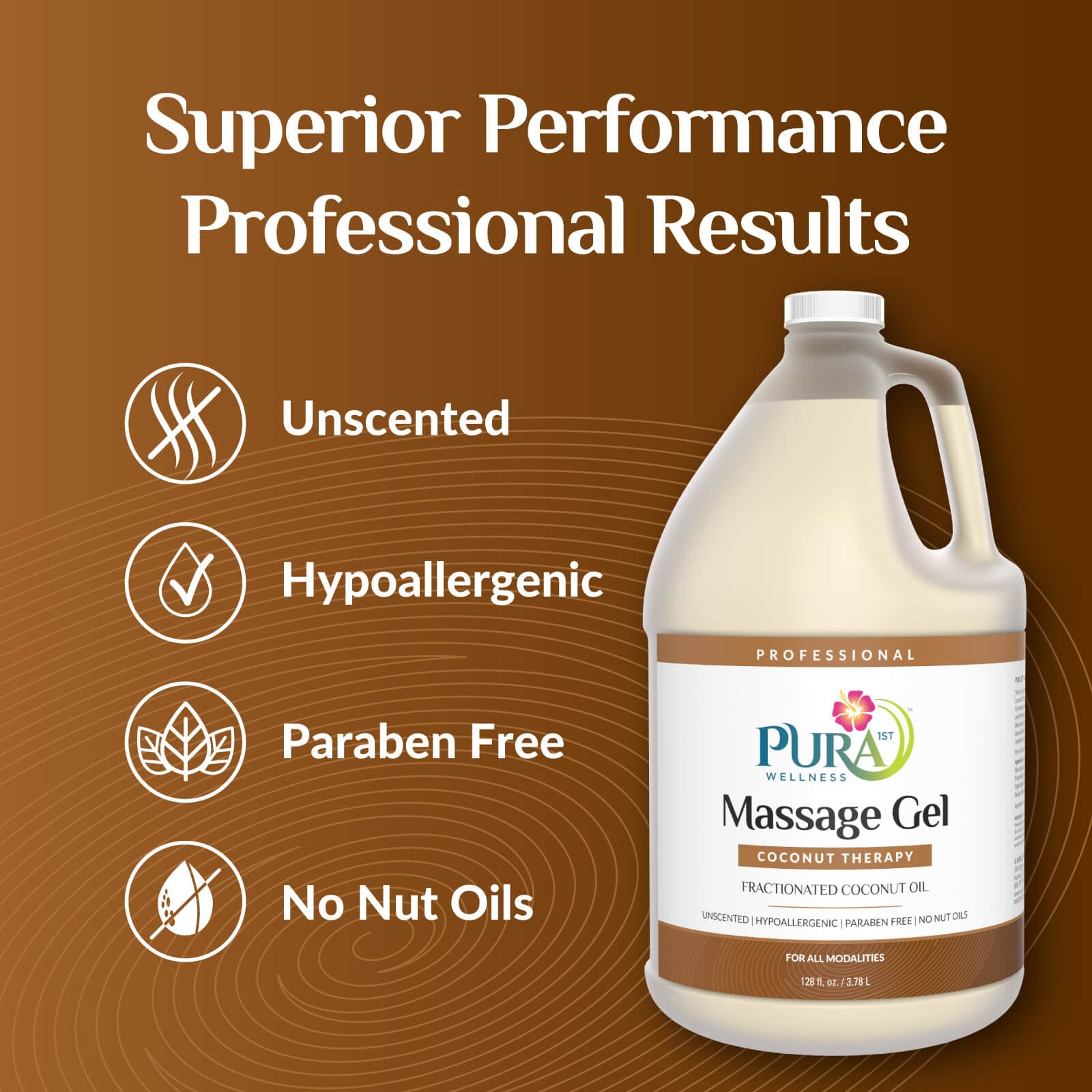PURA 1st Coconut Therapy label close-up highlighting USA-made, professional-grade formula