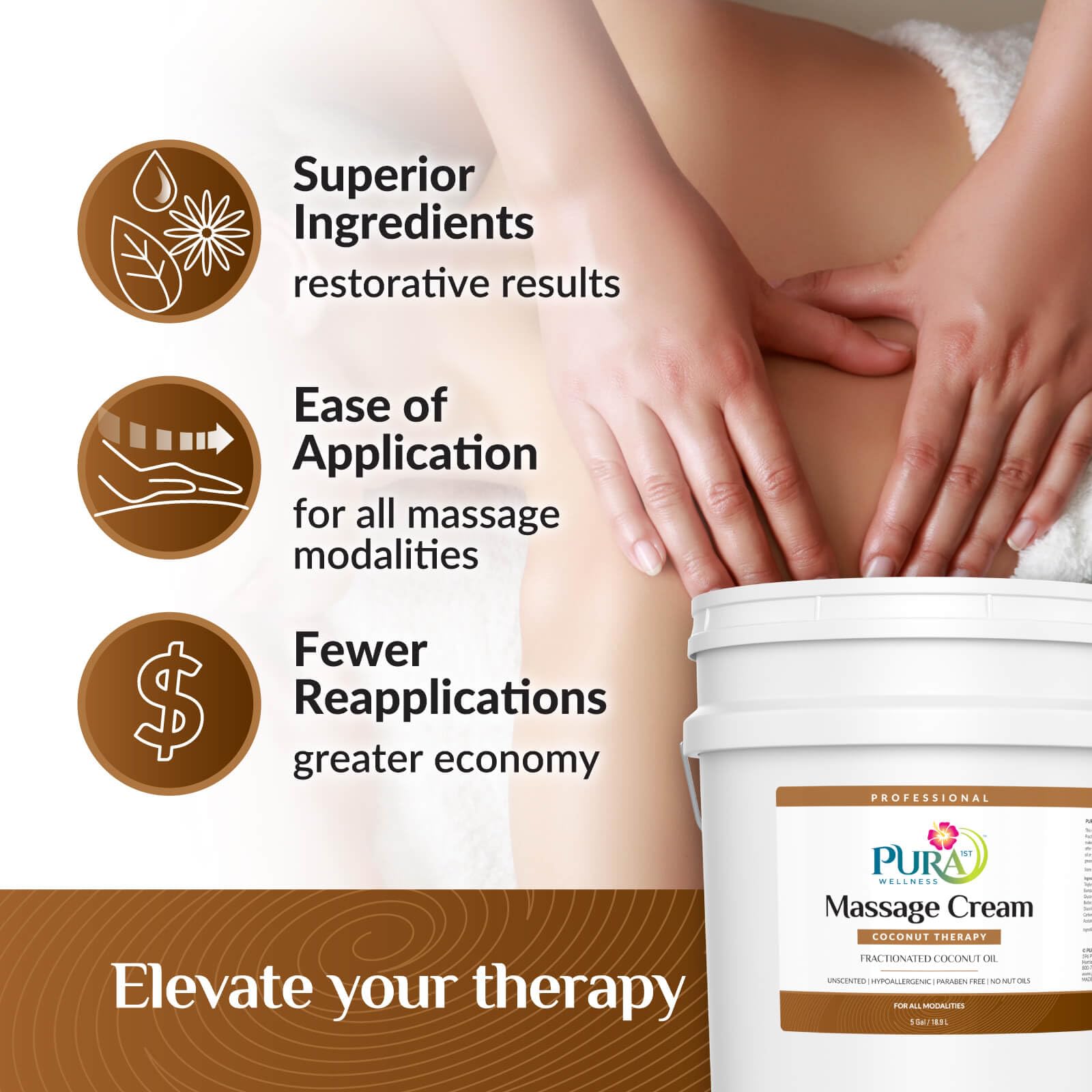 PURA 1st Coconut Therapy unscented formula suitable for sensitive skin