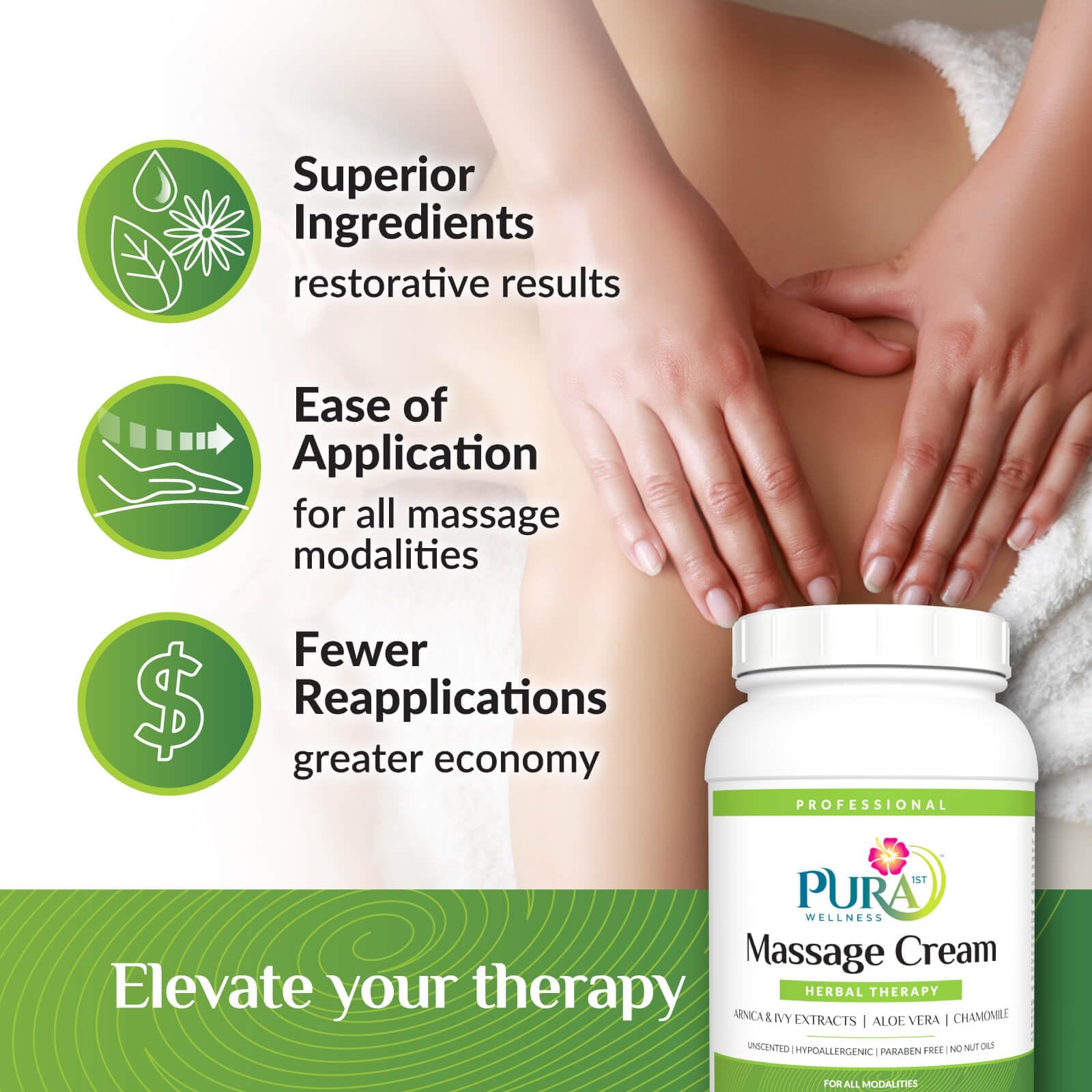 Unscented PURA 1st formula suitable for sensitive skin.