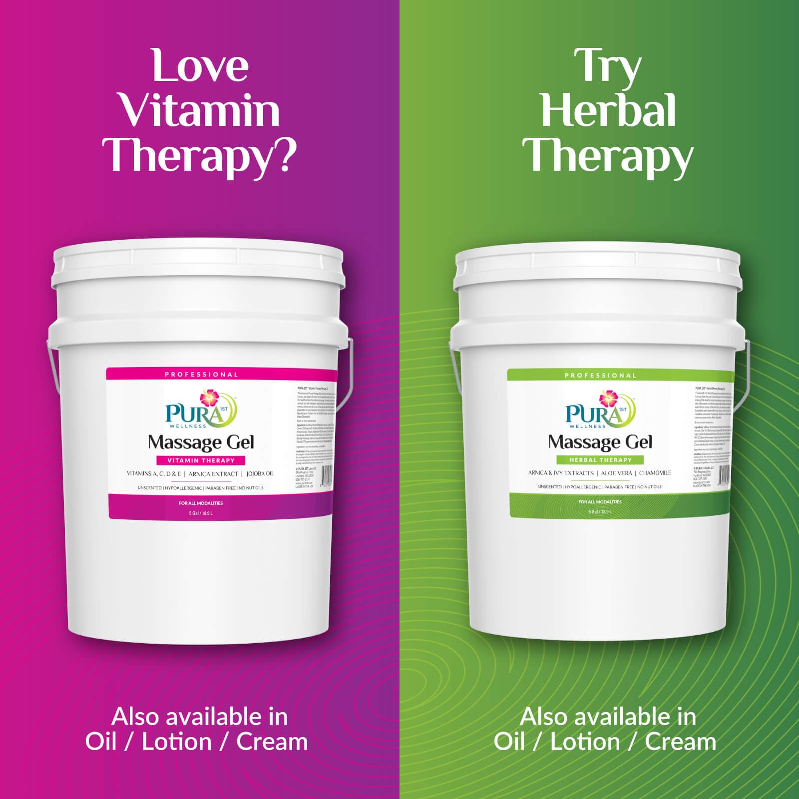Therapist using PURA 1st gel in a professional clinic setting.