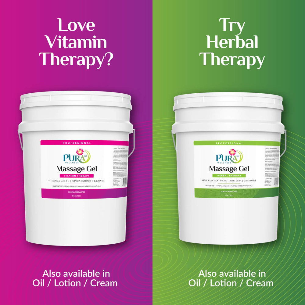 Therapist using PURA 1st gel in a professional clinic setting.