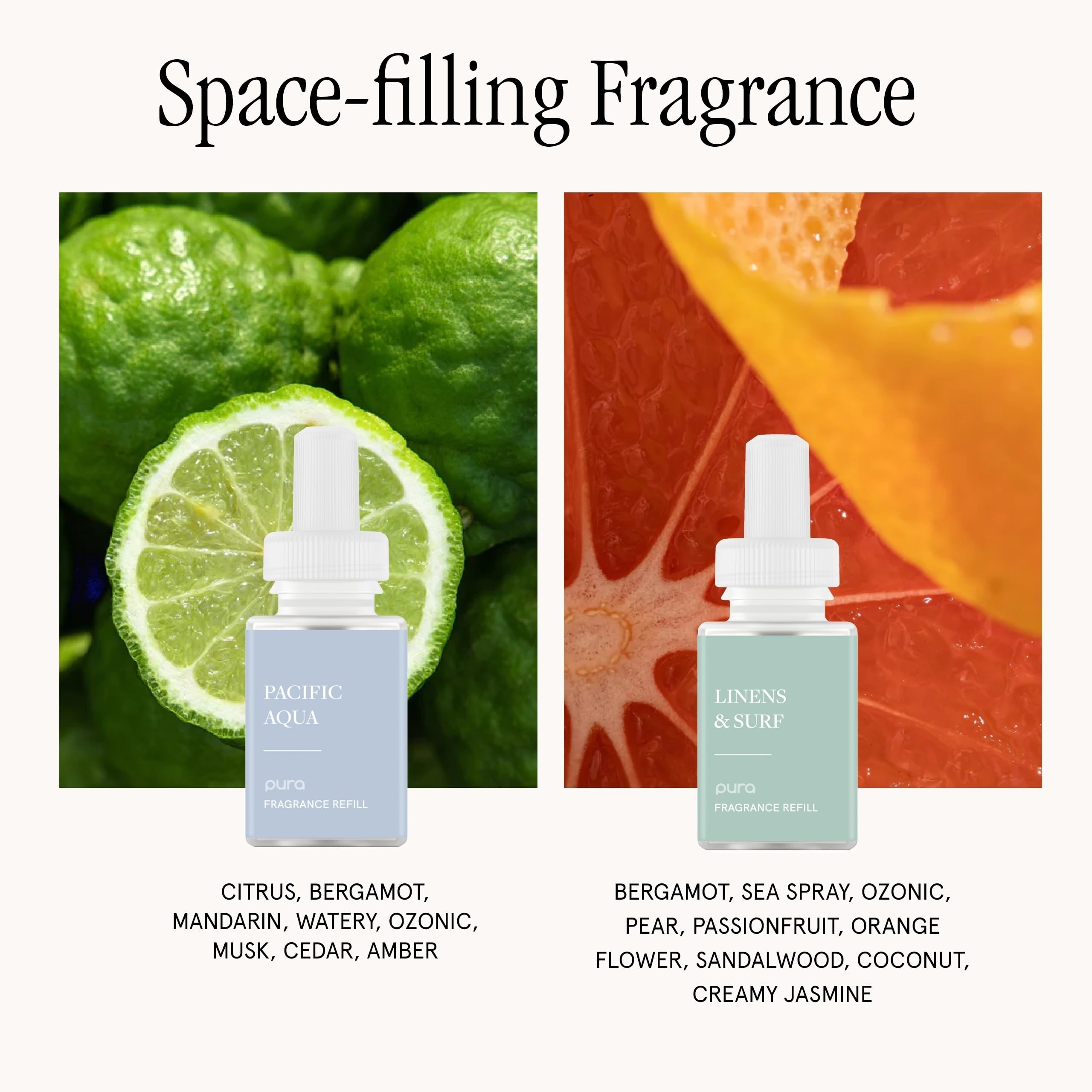 Pura 4 diffuser front shows compact design for discreet placement and convenience.
