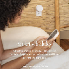 Pura ambient fragrance system enhances the mood of a living space